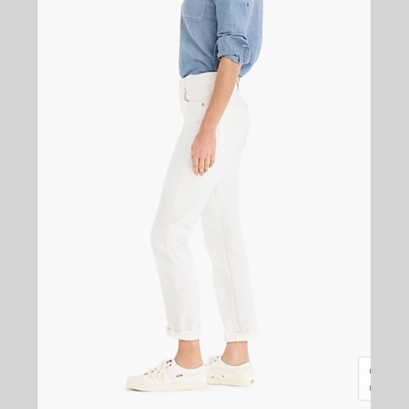 J Crew Slim Broken In Boyfriend Jean in White 🤍 - Picture 4 of 12